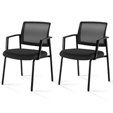 Stackable Conference Chair with Mesh Backrest in Black/Grey - Fixed Leg Conference Chair price