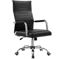 PU Leather Office Desk Chair Metal Base Conference Chair with Covered Armrests Conference Chair price