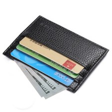 Mens Slim Leather Wallet Card Holder Front Pocket Wallets Credit ID Pocket Thin Men's Card Holder price