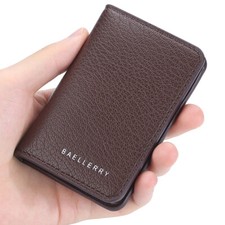 Business Thin Men's Leather Short Bifold Wallet Credit Card Holder Purse Clutch Men's Card Holder price