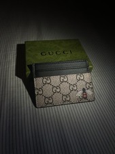 Gucci Bee Print GG Supreme Calf Leather Card Holder Men's Card Holder price