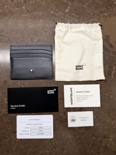 NEW Montblanc Meisterstuck 6cc Pocket holder / Wallet - Black Leather 106653 Men's Card Holder price