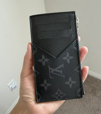 Louis Vuitton Monogram Eclipse Zip Card Holder Wallet Black/Gray Men Men's Card Holder price