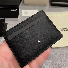 Mont blanc Meisterstück Black Leather 4CC Card Holder Wallet Men’s -NIB 2026 Men's Card Holder price