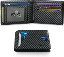 Bifold Wallets for Men - Slim RFID Leather Credit Card Holder for 6-11 Cards, Mi Men's Card Holder price