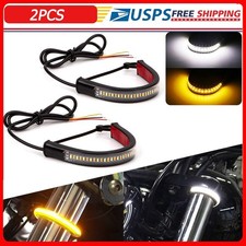 2x Waterproof Motorcycle White Amber Turn Bike Signal Indicators Blinker Lights Motorcycle Lights price