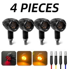 UK 4x Aluminum Motorcycle Indicators Motorbike Turn Signal Lights Bullet Bulb Motorcycle Lights price