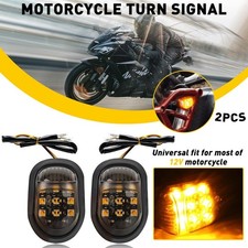2X Flush Chear Motorcycle Mount LED Turn Light Signals Amber Indicator Motorcycle Lights price