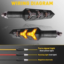 Sequential Flowing LED Motorcycle Turn Signal Brake Lamp Left Lights Right A7 Motorcycle Lights price