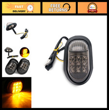 12V Motorcycle LED Flush Mount Smoke Turn Signal Indicator Lights - 2PCS Amber B Motorcycle Lights price