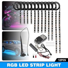 12PCS Motorcycle led lights Remote Wireless 15 color Neon Light Glow Strips Kit Motorcycle Lights price