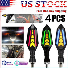 4Pcs Motorcycle LED Turn Signals Flowing Blinker Rear Tail Lights 12V Universal Motorcycle Lights price