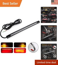 Universal 8" Waterproof Flexible LED Light Strip for Motorcycles - Red/Amber Motorcycle Lights price