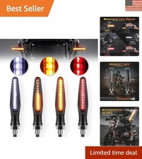 Compact 4PCS LED Flowing Turn & Brake Lights with Daytime Running for Motorbikes Motorcycle Lights price