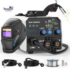 Flux MIG Welder 135A with Auto Darkening Welding Helmet, 110V 3 in 1 Welder Mach Welding Machines price