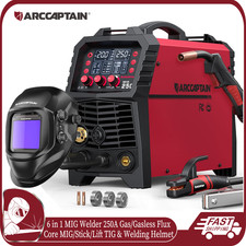 ARCCAPTAIN MIG Welder 250A 6 in 1 Aluminum MIG/Stick/Lift TIG & Welding Helmet🔥 Welding Machines price