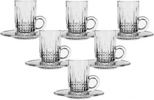 12 PC Set Crystal Hand Made Coffee Tea Cups Persian Iranian Turkish Arabic Turkish Classics price