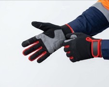Mens Work Gloves Synthetic Leather Palm Padded Safety Gloves Black Blue S to XXL Work Gloves price