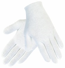 White Cotton Work Gloves Soft Thin Coin Jewelry Silver Inspection Handling US Work Gloves price