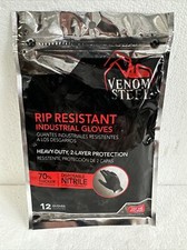 Venom Steel Nitrile Gloves Heavy Duty Rip Resistance Black Latex Free 12-Pack Work Gloves price