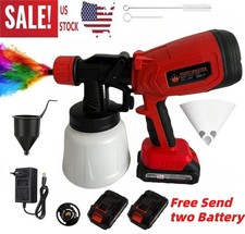 Cordless High Pressure Paint Sprayer Electric HVLP Spray Gun Kit w/2 Battery US Paint Gun price