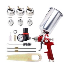 1.4/1.7/2.0mm Nozzle HVLP Air Feed Spray Gun Kit Car Paint Primer Clearcoat USA Paint Gun price