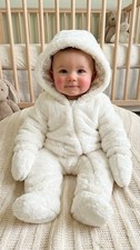 Snowsuit Cotton-Lined Interior with Super Soft Polyester Faux Fur Outer 0-3 mo Baby Snowsuit price