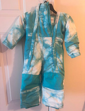 Cat & Jack 2T Hooded Zip Tie Dye Snowsuit Blue/White Winter Ski Baby Snowsuit price