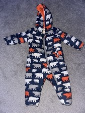 Used Hatley Baby Polar Bear Print Insulated Snowsuit Puffer Pram Suit Baby Snowsuit price