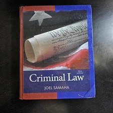 Criminal Law (Mindtap Course List) - Hardcover, by Samaha Joel - Very Good b Criminal Law price