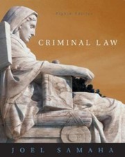 Criminal Law (with CD-ROM and InfoTrac) by Joel Samaha Criminal Law price
