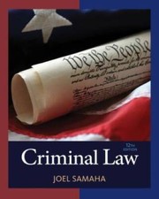 Criminal Law - Hardcover By Samaha, Joel - GOOD Criminal Law price