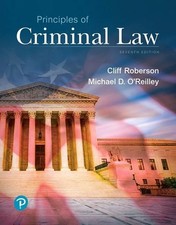 Principles of Criminal Law by Cliff Roberson and Michael O'Reilley-9780135186282 Criminal Law price