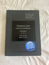 Criminal Law: Cases and Materials 9th Ed. by Joshua Dressler & Stephen Garvey Criminal Law price