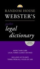 Random House Webster's Pocket Legal Dictionary, Third Edition by Random House Pocket Laws price
