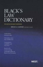 Black's Law Dictionary, Pocket Edition, 4th - Paperback - GOOD Pocket Laws price