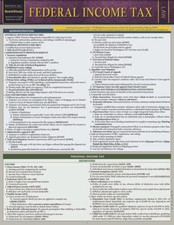 Federal Income Tax: a Quickstudy Laminated Law Guide (BAR Exam) - VERY GOOD Tax Law price