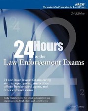 24-Hours to Law Enforcement Exam 2E by Arco, Very Good Book Civil Service Law price