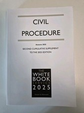 Civil Procedure White Book Service 2025 Second Cumulative Supplement. Civil Service Law price