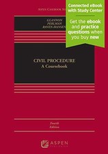 Civil Procedure: A Coursebook - Hardcover, by Glannon Joseph W.; - Very Good c Civil Law price