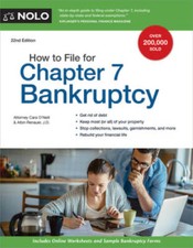 How to File for Chapter 7 Bankruptcy - Paperback - GOOD Enforcement and Bankruptcy Law price