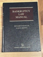 Bankruptcy Law Manual Book Weintraub Resnick Warren Gorham  (DeGuardia Library) Enforcement and Bankruptcy Law price