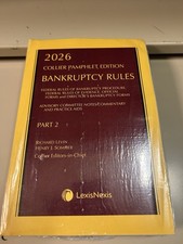 Collier Pamphlet Edition Bankruptcy Rules Part 2 ONLY 2026 Edition LexisNexis Enforcement and Bankruptcy Law price