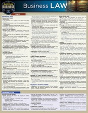 Business Law: a QuickStudy Laminated Reference Guide - Wall Chart - VERY GOOD Commercial Law price