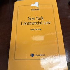 New York Commercial Law (Goldbook) 2025 Edition  LexisNexis - Like New Commercial Law price