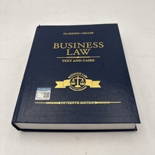 Business Law Text and Cases 15th Ed Clarkson Miller HC Very Good Free Ship I1-6 Commercial Law price