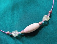 BigTimeRockShow Sea Treasure Genuine Coral, Iridescent Glass Nautilus & Jasper Costume Necklace price