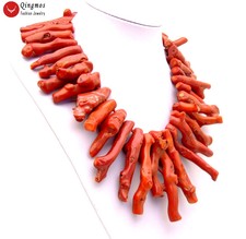 50-70mm Branch Natural Red Coral Necklace for Women Jewelry Long Necklace 18" Costume Necklace price