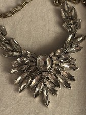 Banana Republic Rhinestone Statement Pendant Necklace Costume Necklace price