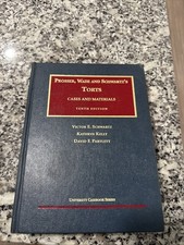 Prosser Wade and Schwartz Torts Cases and Materials Hardcover  10th Edition Press - Publishing Law price